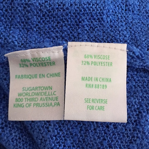 NWOT Lilly Pulitzer blue open cardigan - Picture 6 of 9